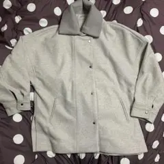 グレー ウール風 オーバーサイズジャケット