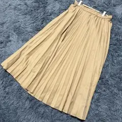 UNIQLO L ウエストゴム 大きいサイズ プリーツ ロング丈 スカート 古着