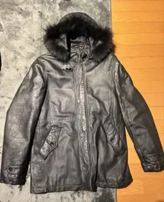 00s archive far leather Hoodie y2k お兄系