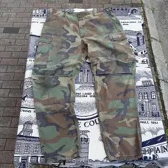お*※様 6115/US ARMYウッドランド迷彩ミリタリーカーゴパンツダブルニ
