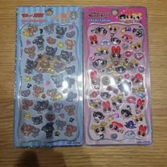 プチドロップステッカー　パワパフ　トムとジェリー