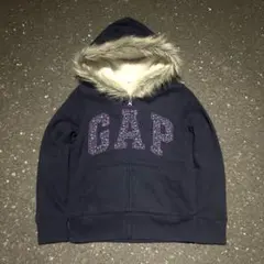 00s archive GAP fur zip hoodie Y2K ネイビー