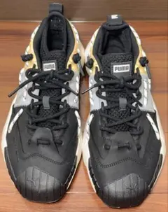 PUMA プーマ スニーカー プレクサスレトロ 28cm ブラック イエロー