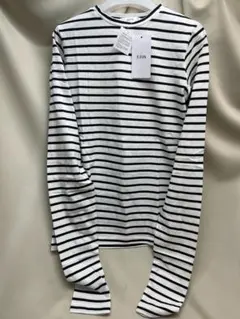 【未使用】fifth　フィフス　フィンガーホールロンT　ボーダー　Mサイズ