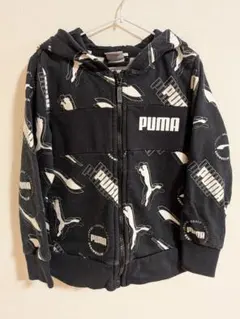 PUMA プーマ ロゴ柄 トレーナー生地 パーカー 7~8Y 128cm