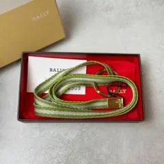 BALLY バリー ネックストラップ キーリング ストライプ グリーン ゴールドのサムネイル