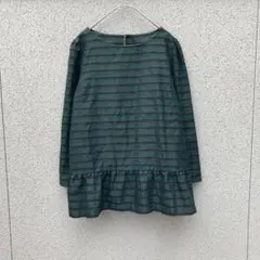 2828【クチュールブローチ】36♡ストライプ長袖トップス ボーダー チュニックのサムネイル