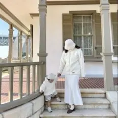 ホワイト フリースジャケット フリーサイズ