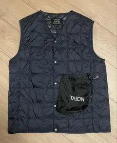【美品】TAION ダウンベスト インナーダウン ネイビー