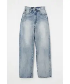MOUSSY ライトブルー ストレートデニム