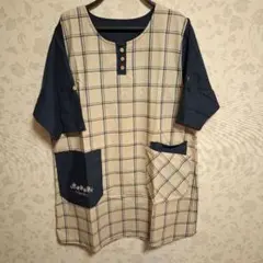 ♡新品未使用♡チェック柄エプロン♡ ♡M-Lサイズ♡