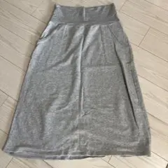 グレー マタニティ スカート ウエストゴム