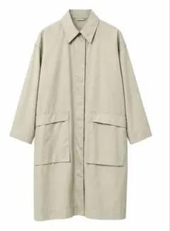 KHA:KI カーキ ファティーグロングシャツ アイボリー ミリタリー 