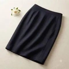 【23区】タイトスカート ストライプ ネイビー オフィス 美シルエット 【L】のサムネイル