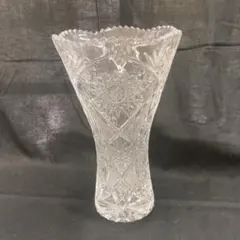 クリスタルガラス 花瓶 フラワーベース カットガラス 30cm - メルカリ
