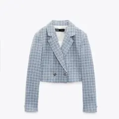 ZARA ツイード クロップド ジャケット ミニ丈