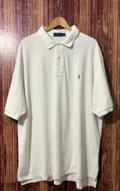 POLO RALPH LAUREN ポロシャツ 3XB ビッグサイズ クリーム色