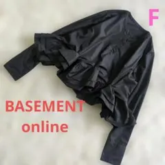 BASEMENT online ティアードフリルブラウス ブラック　黒　Ｆのサムネイル