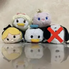 ツムツム ぬいぐるみ4点セット　ドラルドダッグ　デイジー　アリス　アナと雪の女王