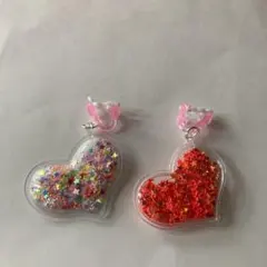 キッズイヤリング　キラキラハート