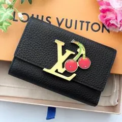✨超極美品✨ルイヴィトン チェリー カプシーヌ 三つ折り財布 村上隆 TM 黒