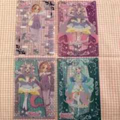 名探偵プリキュア キラキラクリアカードガム カード 4枚 まとめ売り