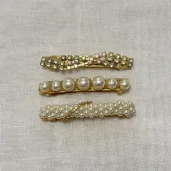 ゴールド　ヘアピン　3点セット