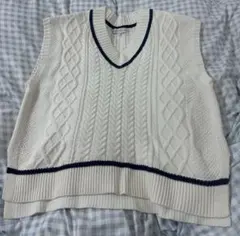 SEASON REASON by Lin. & Red ホワイト ニット ベスト