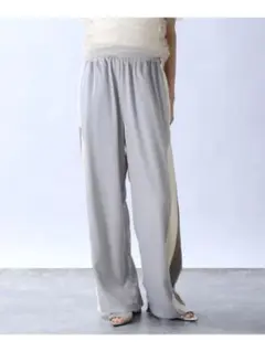 JEANASIS ベロアラインイージーパンツ グレー　 ジャージ スウェット