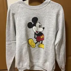 80s Disney ミッキーマウス スウェット X-LARGE グレー 青タグ
