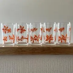 昭和レトロ グラス コップ タンブラー 5個セット 新品未使用