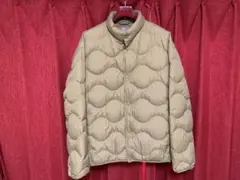 ユニクロ　ウルトラライトダウンウェーブキルトジャケット　ブラウン　XL