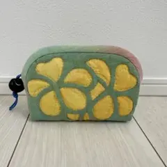 ハワイアンキルト　プルメリアポーチ　小サイズ④