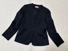 美品　Sサイズ　PLST プラステ　ノーカラージャケット　ブラック　黒