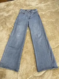 LEVI’S Ribcage Wide Leg 25 ライトブルーデニム