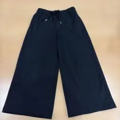 GU ストライプ ブラック ロングパンツ 120