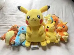 ポケモンセンター　ぬいぐるみセット　ピカチュウ　ヒトカゲ　ゼニガメ