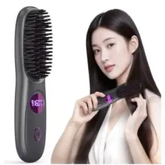 ヘアアイロン コードレスヒートブラシブラシ型 ミニストレートブラシ