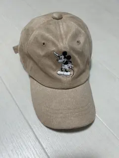 ミッキーマウス ベージュキャップ