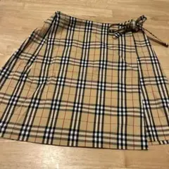 美品❣️バーバリー ノバチェック ミニスカート 2連ベルト 36 y2k