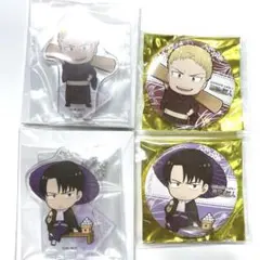 【進撃の巨人】アニメイトカフェ リヴァイ ライナー アクスタ 缶バッジ
