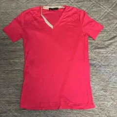 ザトゥエルヴ The twelve ピンク Vネック 半袖Tシャツ　46(M)のサムネイル