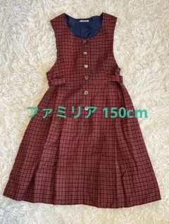 ミ*ー様 新品＊familiar ベビー ノースリーブ ワンピース 90cm 赤 ファミリア ワンピース 90cm チェック柄 ノースリーブ Familiar - メルカリ