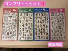 【韓国限定日本未発売】 スヌーピーボンボンドロップシール 4種4枚セット＊正規品