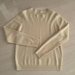 ユニクロ　カシミヤクルーネックセーター　L アイボリー