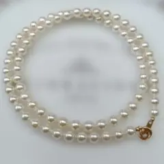K18✨テリ強】あこや真珠 ベビーパール ネックレス 4.0-4.5mm - メルカリ