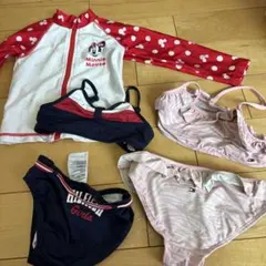 ミニーマウス ラッシュガード　トミーフィルフィガー水着セット