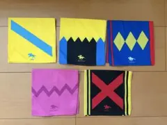 JRA 競走馬 勝負服 ハンカチ 5枚セット