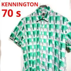 70s ビンテージ ケニントン KENNINGTON 半袖 柄シャツ