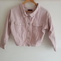 Lovetoxic くすみピンク クロップドジャケット　M